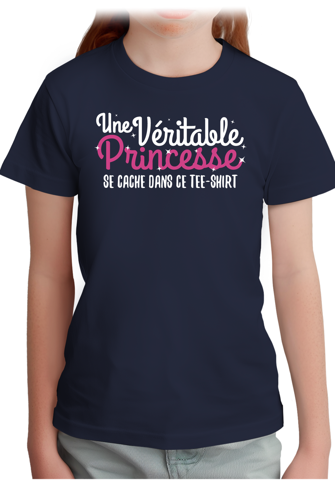 T-Shirt Fille Une véritable princesse