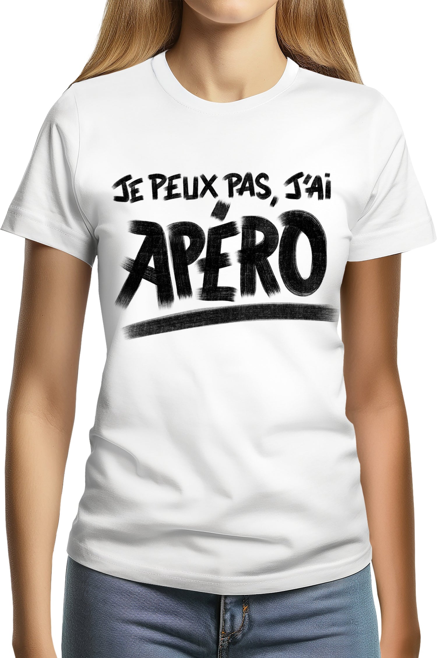 T-Shirt Femme Je peux pas, j'ai apéro