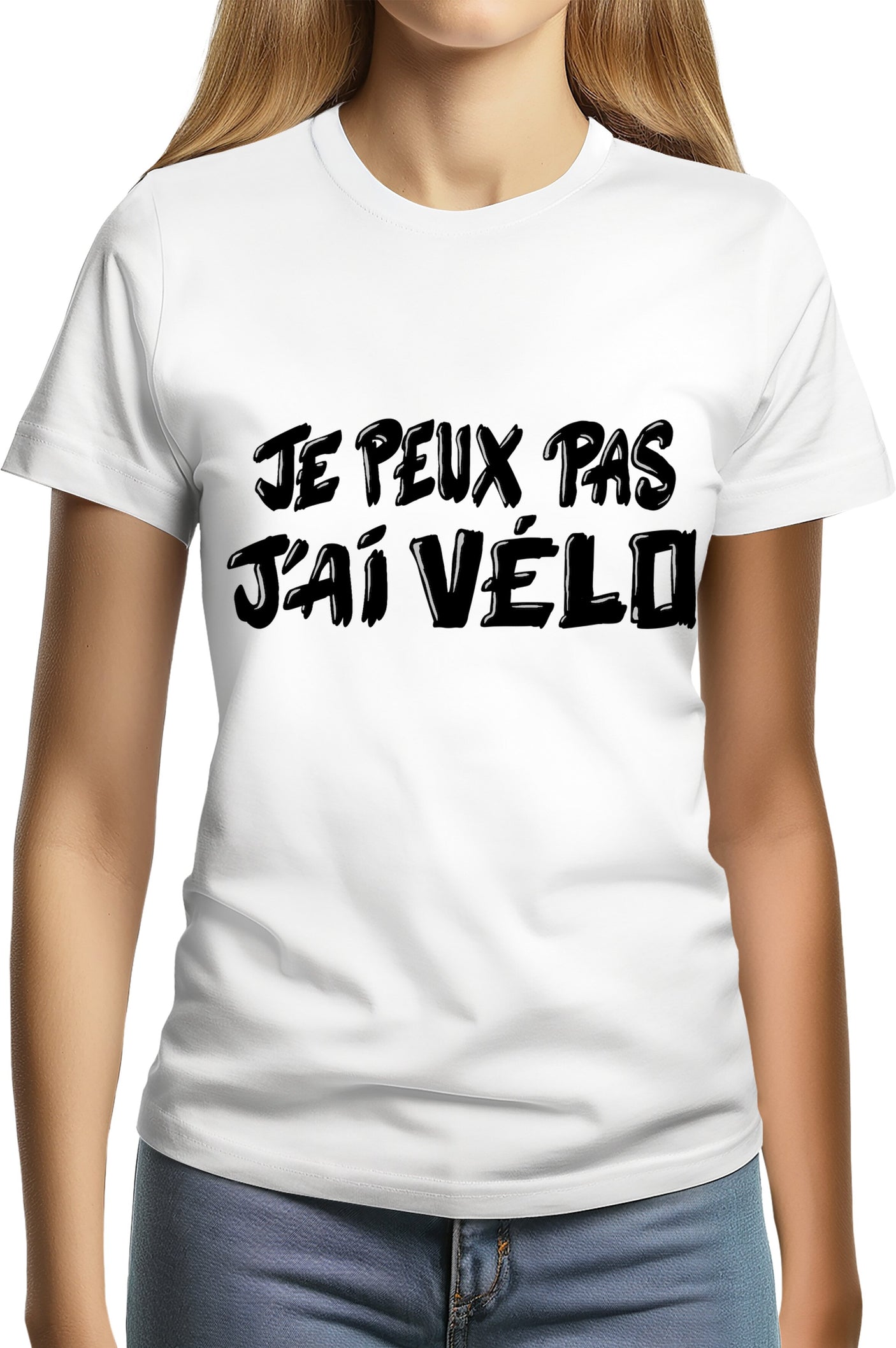 T-Shirt Femme Je peux pas, j'ai vélo