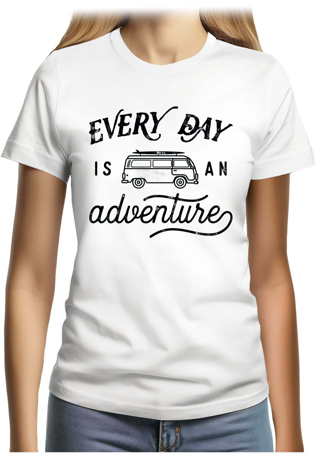T-Shirt Femme Every day in a van is an adventure