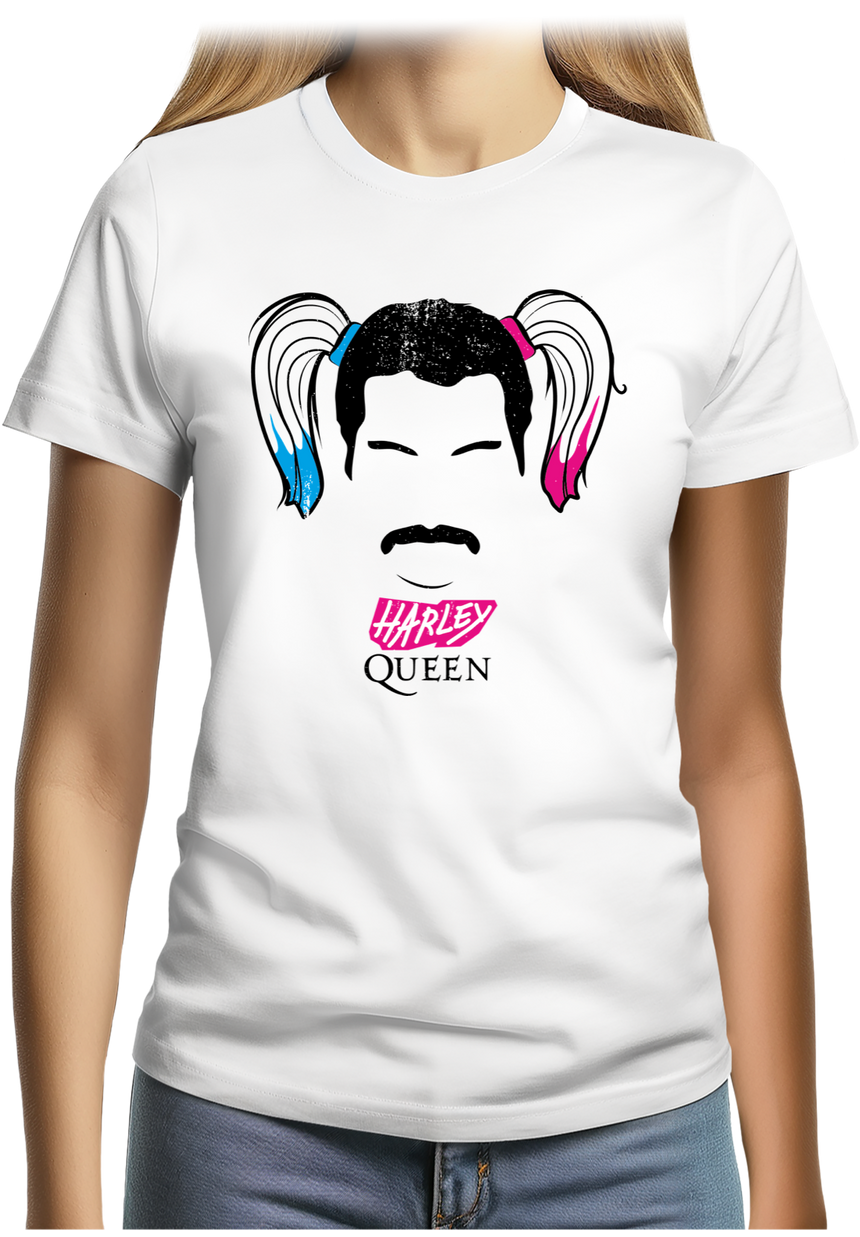 T-Shirt Femme Harley Queen, chanteur et super héros
