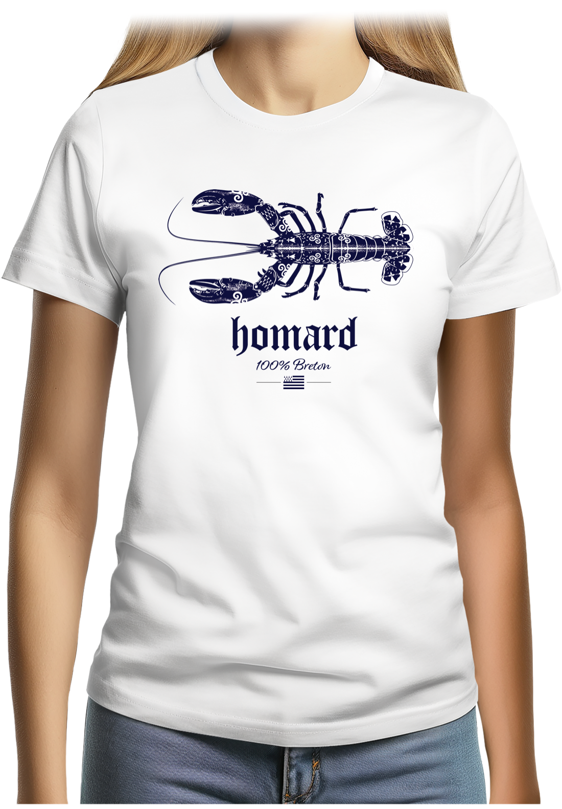 T-Shirt Femme Homard 100% breton