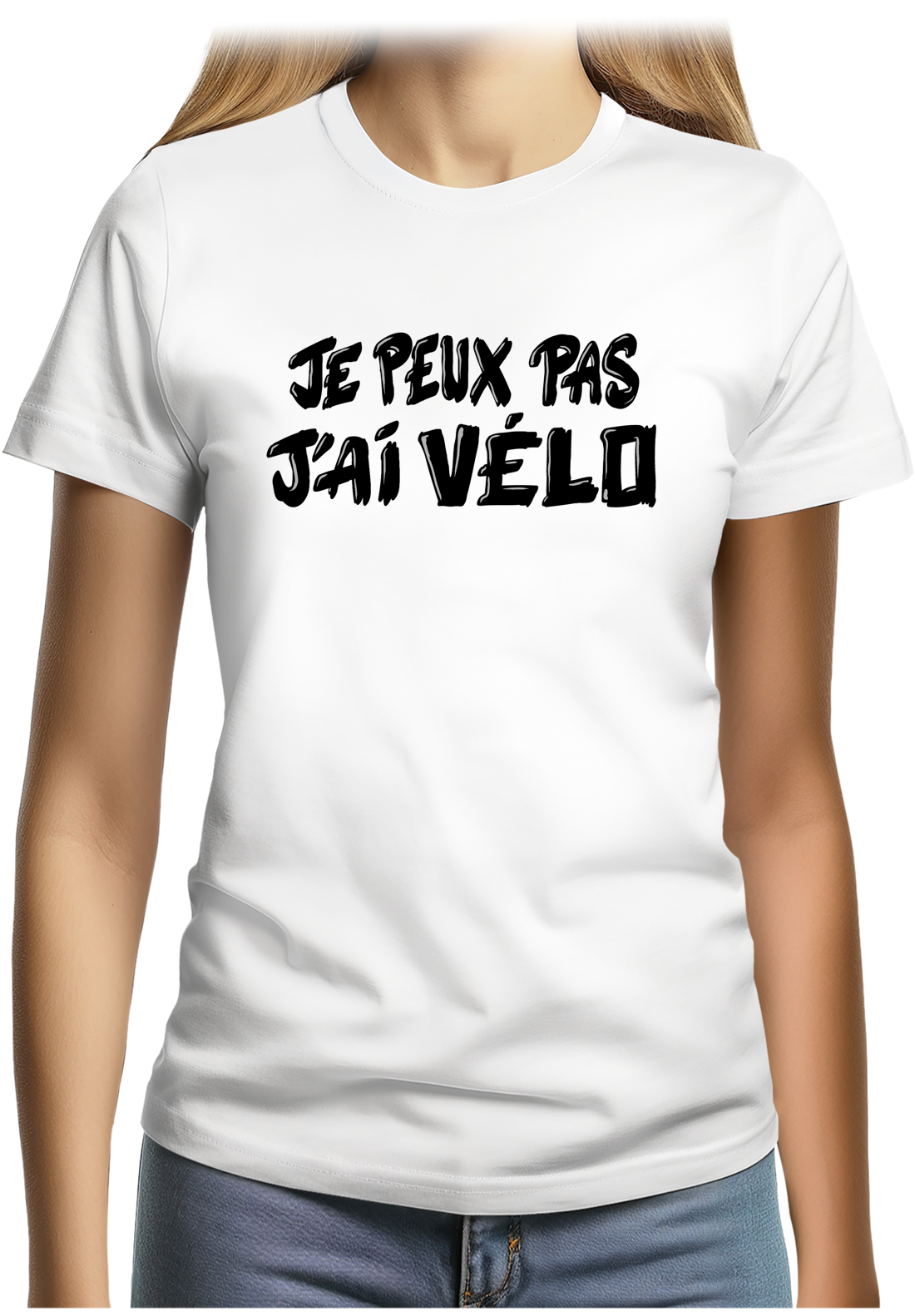 T-Shirt Femme Je peux pas, j'ai vélo