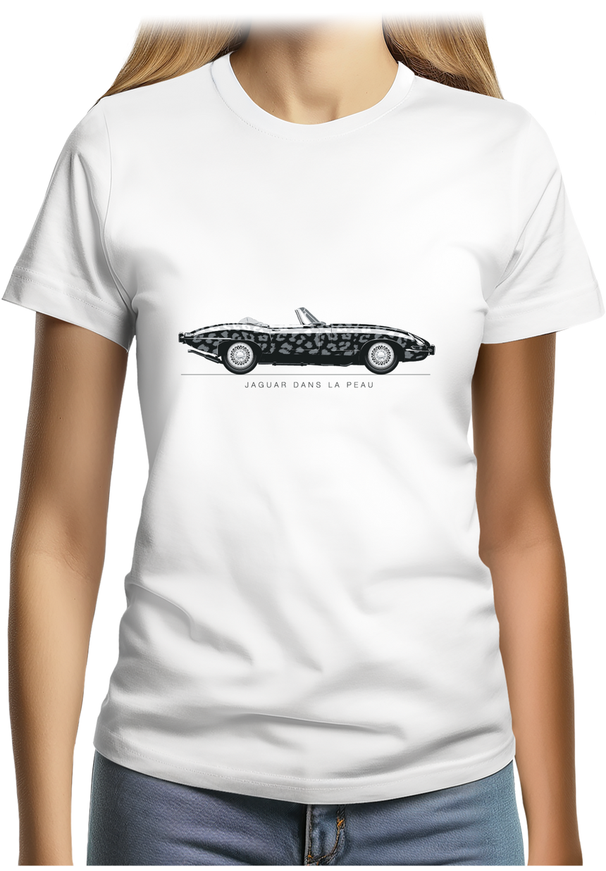 T-Shirt Femme Voiture Jaguar dans la peau