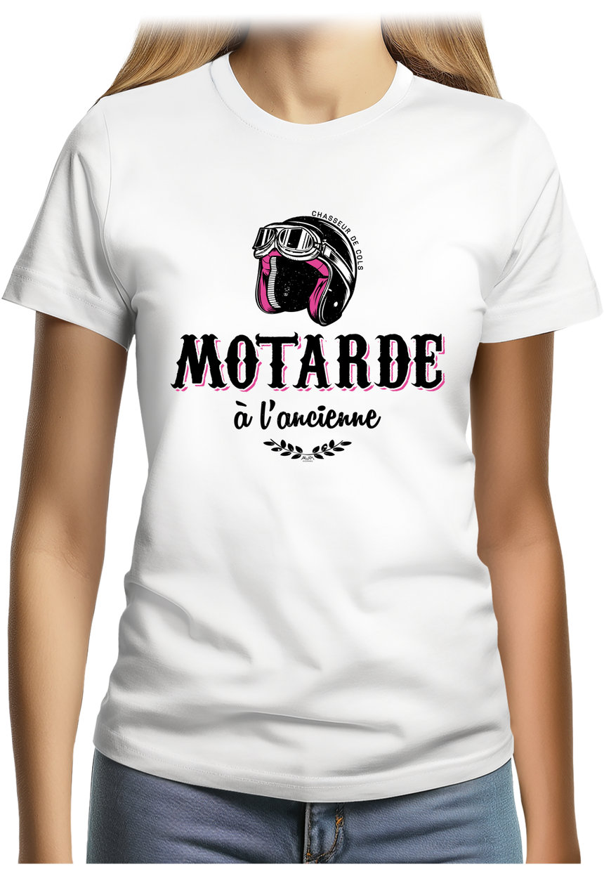 T-Shirt Femme Motarde à l'ancienne