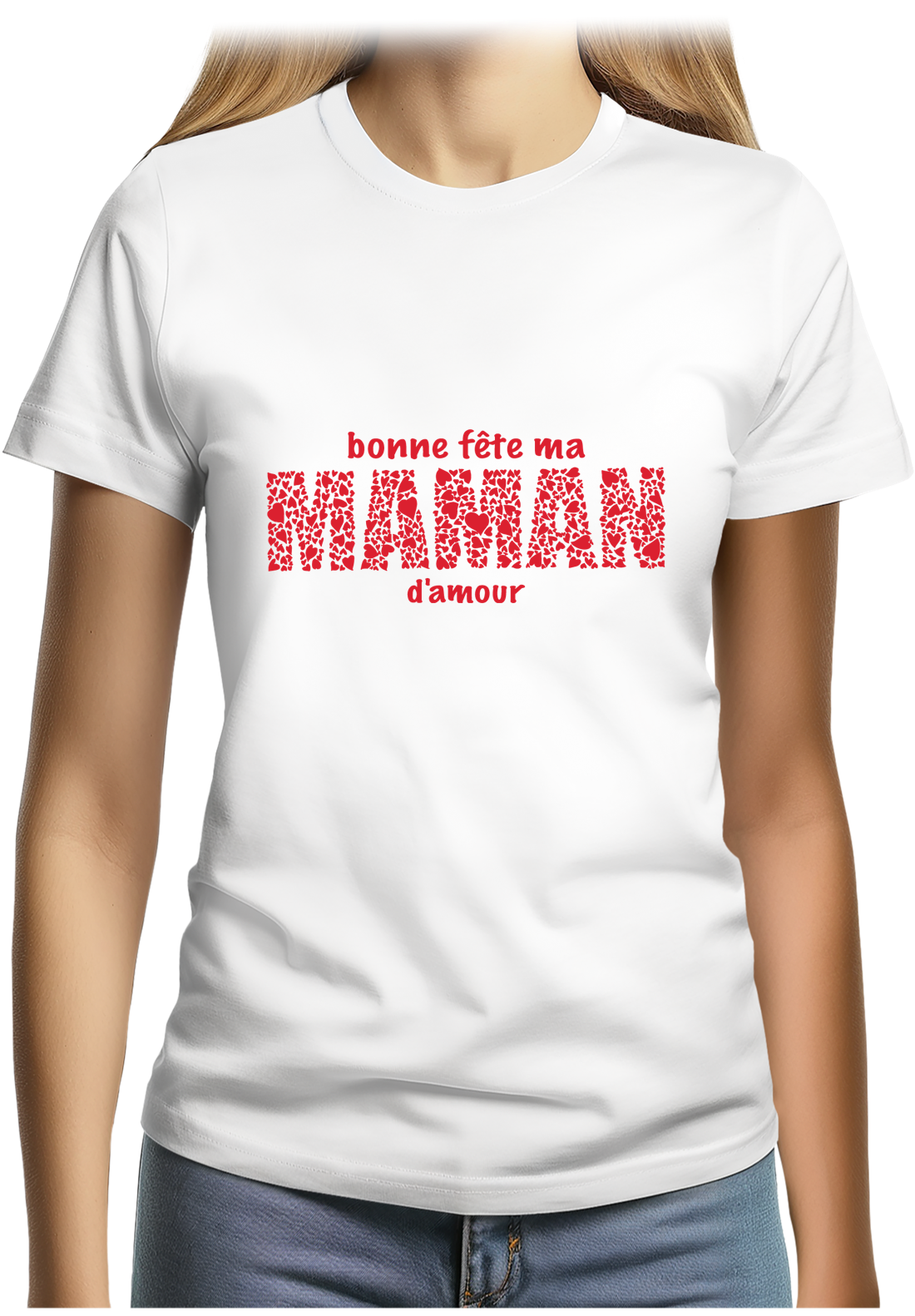 T-Shirt Femme Bonne fête maman d'amour