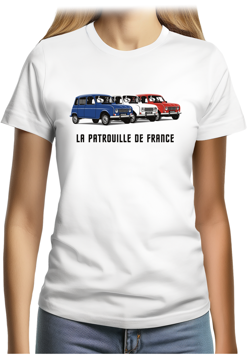 T-Shirt Femme Voiture Patrouille de France 4L