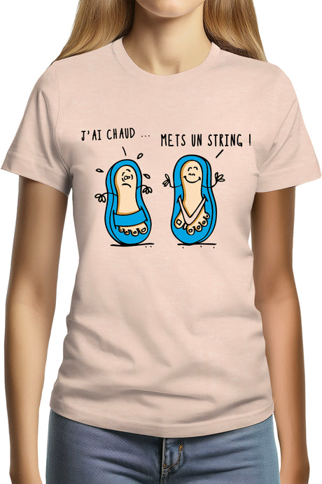 T-Shirt Femme Tong String