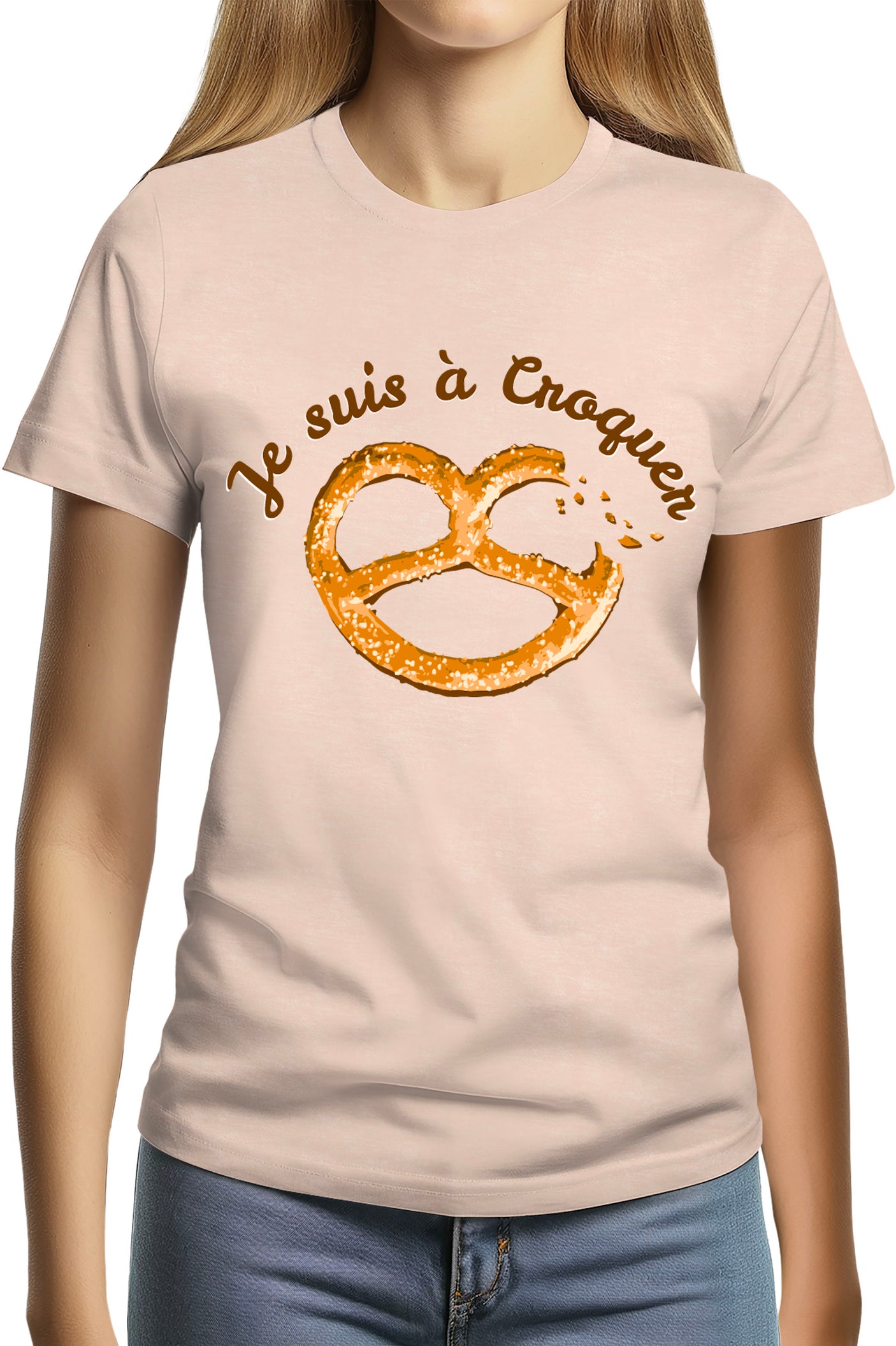 T-Shirt Femme Je suis à croquer Bretzel