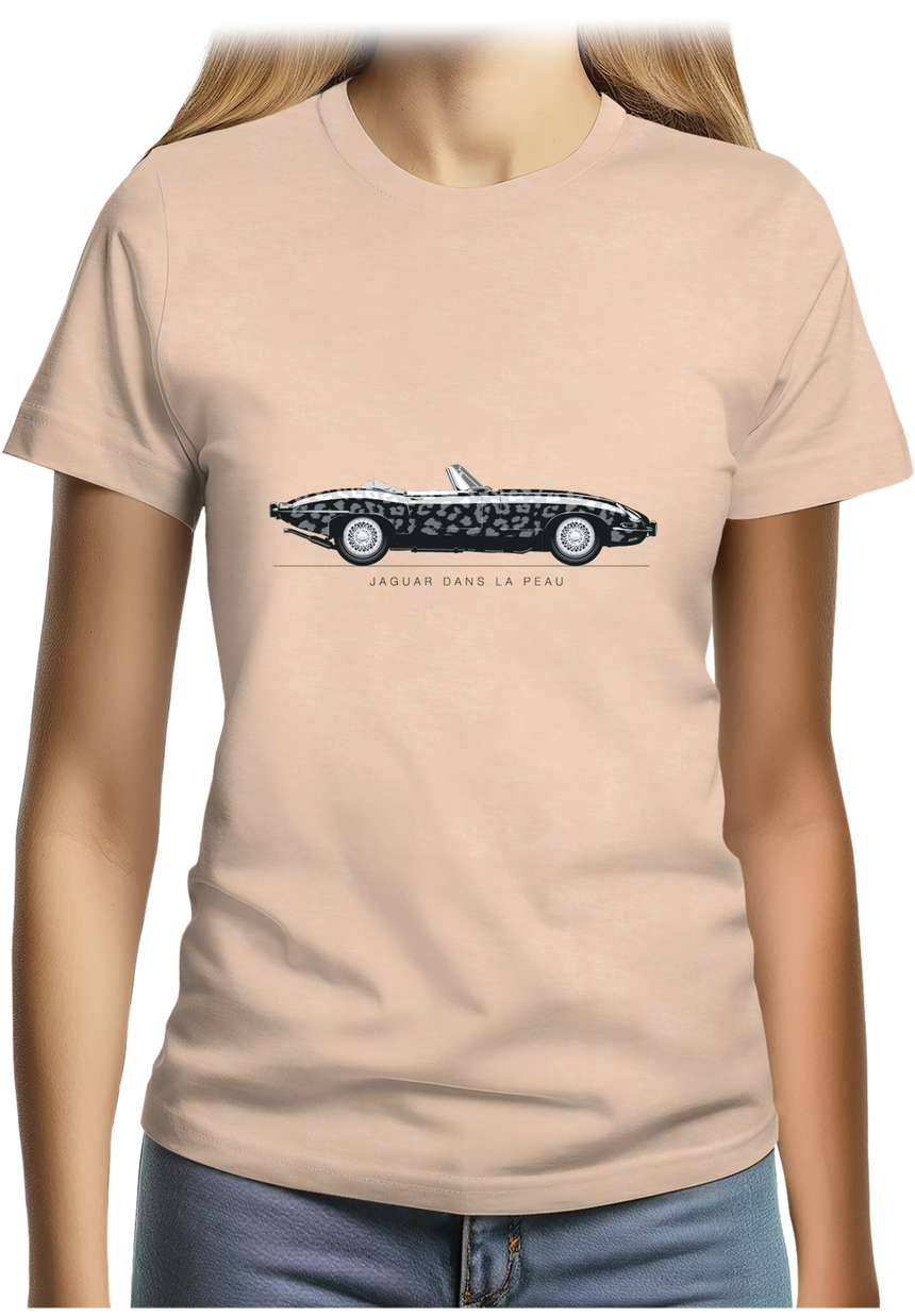 T-Shirt Femme Voiture Jaguar dans la peau