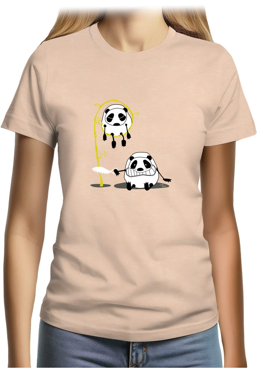 T-Shirt Femme Panda et bambou
