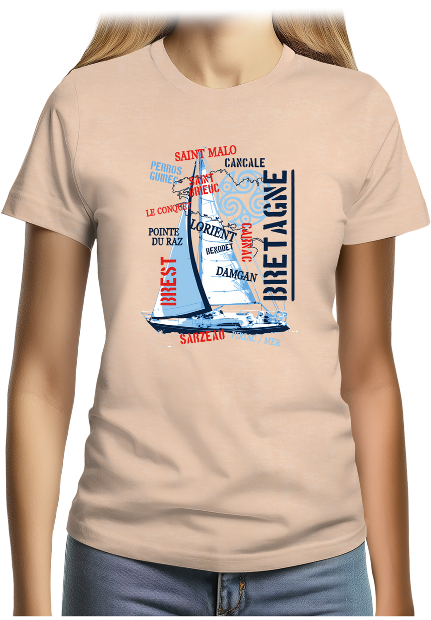 T-Shirt Femme Voilier bretagne