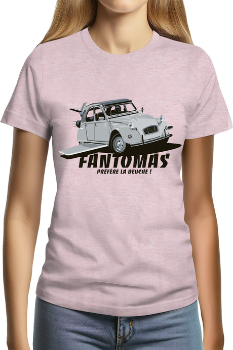 T-Shirt Femme Fantomas préfère la deuch