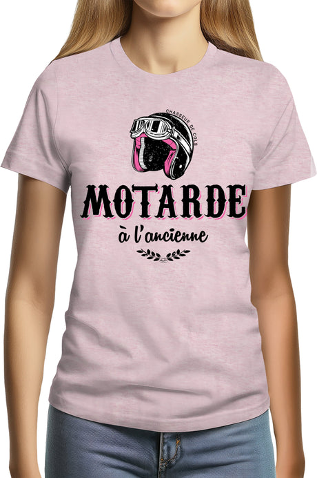 T-Shirt Femme Motarde à l'ancienne