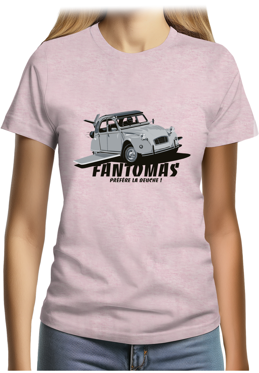 T-Shirt Femme Voiture 2CV de Fantomas