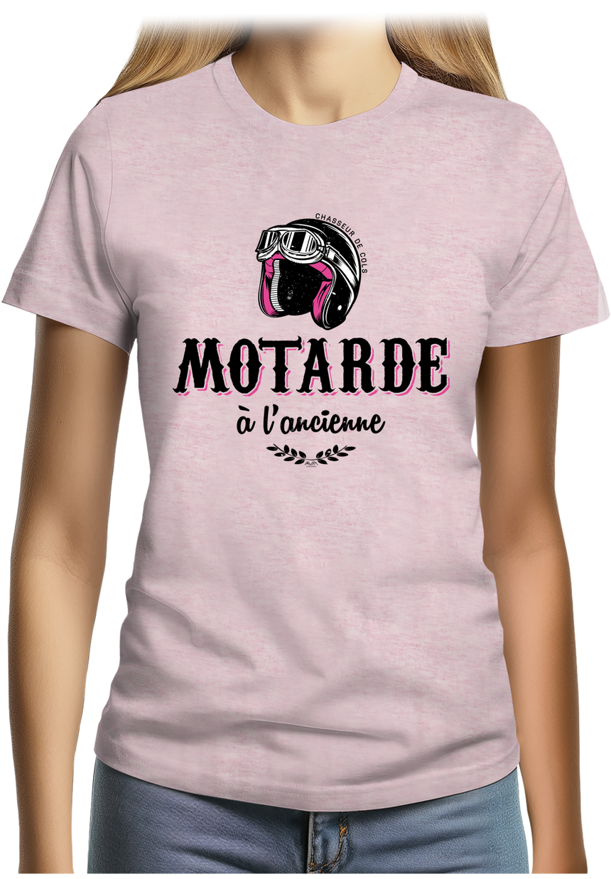 T-Shirt Femme Motarde à l'ancienne