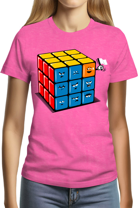 T-Shirt Femme Ruby cube avec drapeau