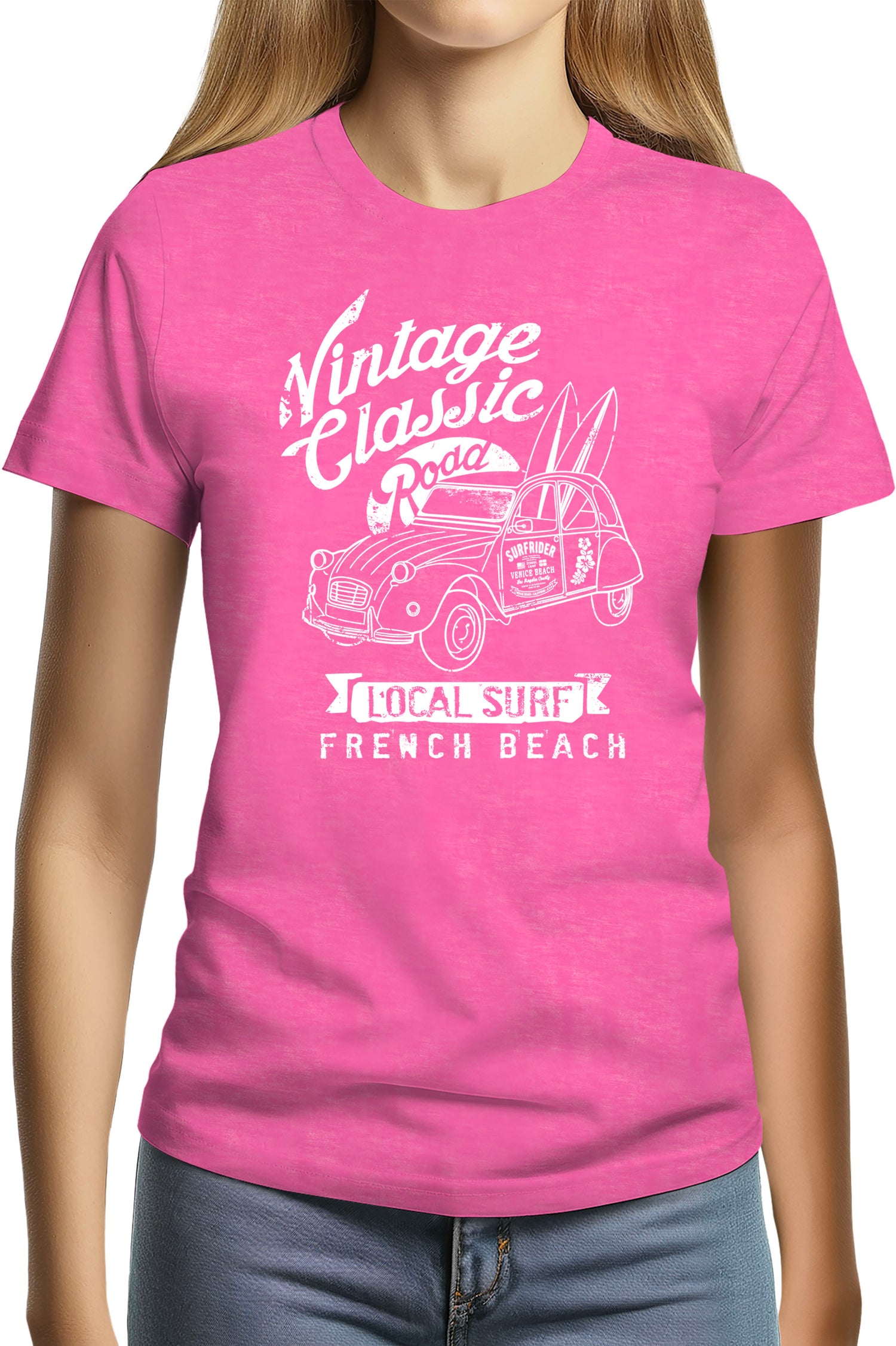 T-Shirt Femme Deuch avec planche de surf