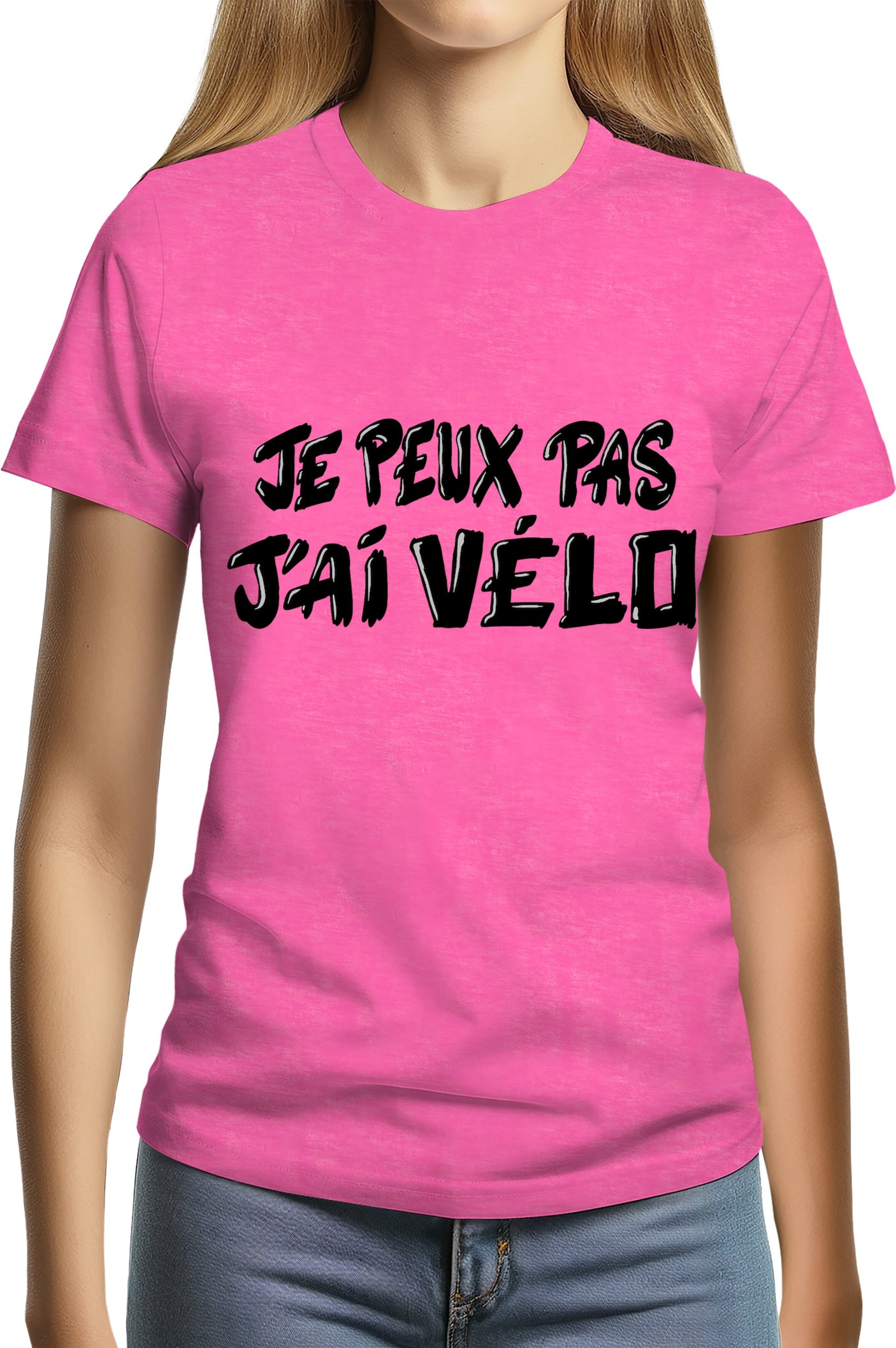 T-Shirt Femme Je peux pas, j'ai vélo