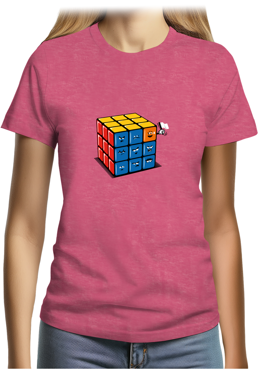 T-Shirt Femme Ruby cube avec drapeau