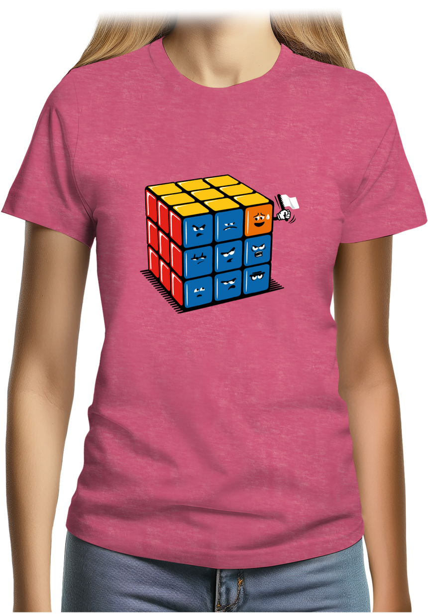 T-Shirt Femme Ruby cube avec drapeau