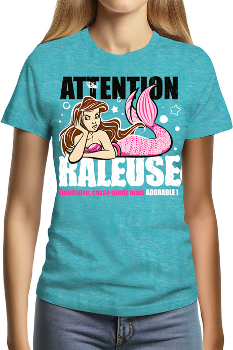 T-Shirt Femme Attention sirène râleuse
