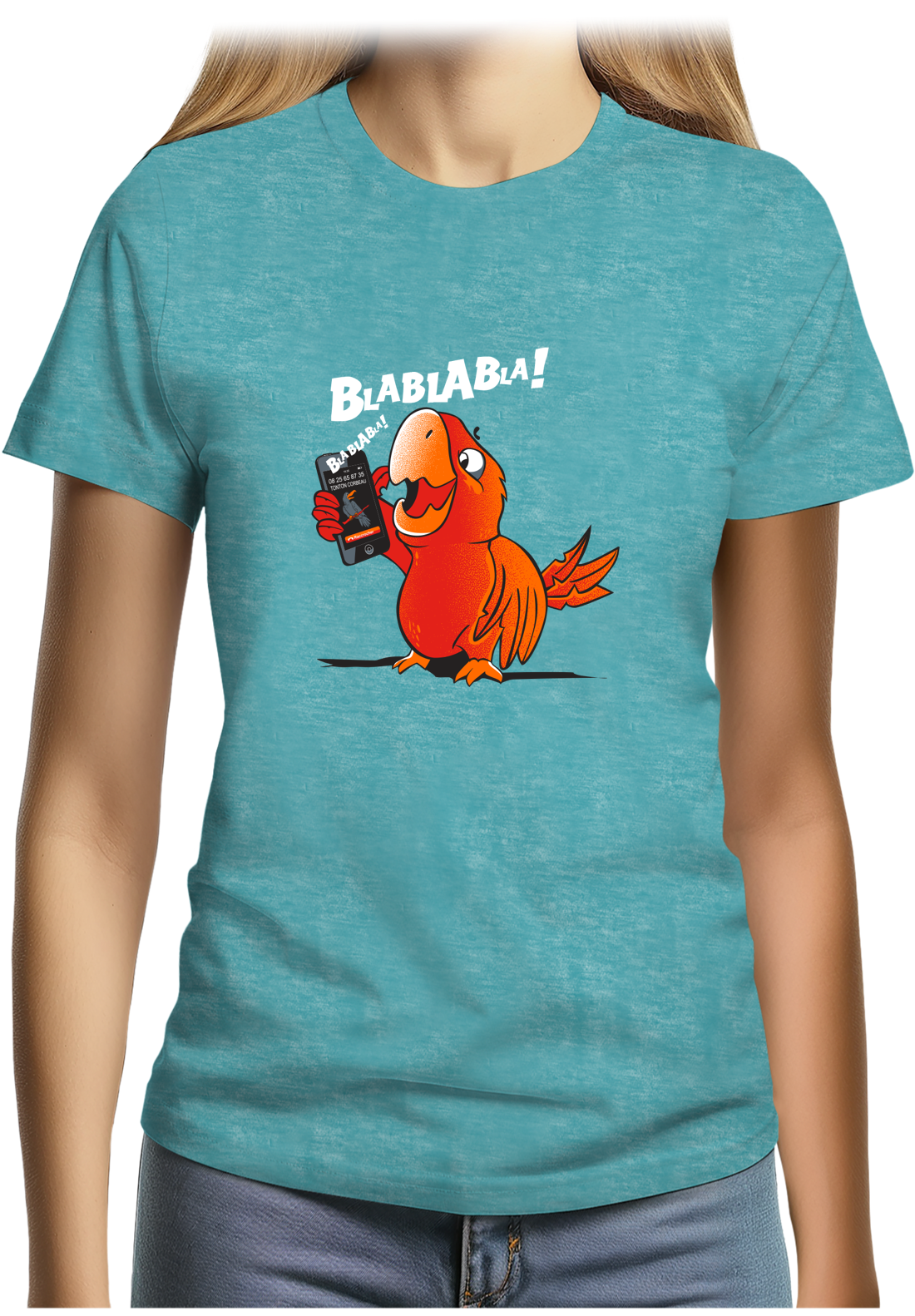 T-Shirt Femme Blablabla le Perroquet