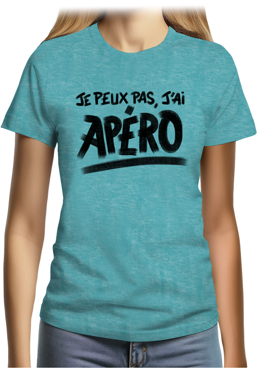 T-Shirt Femme Je peux pas, j'ai apéro