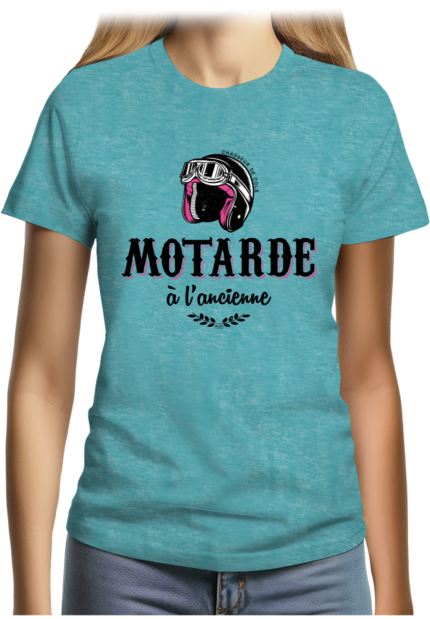 T-Shirt Femme Motarde à l'ancienne
