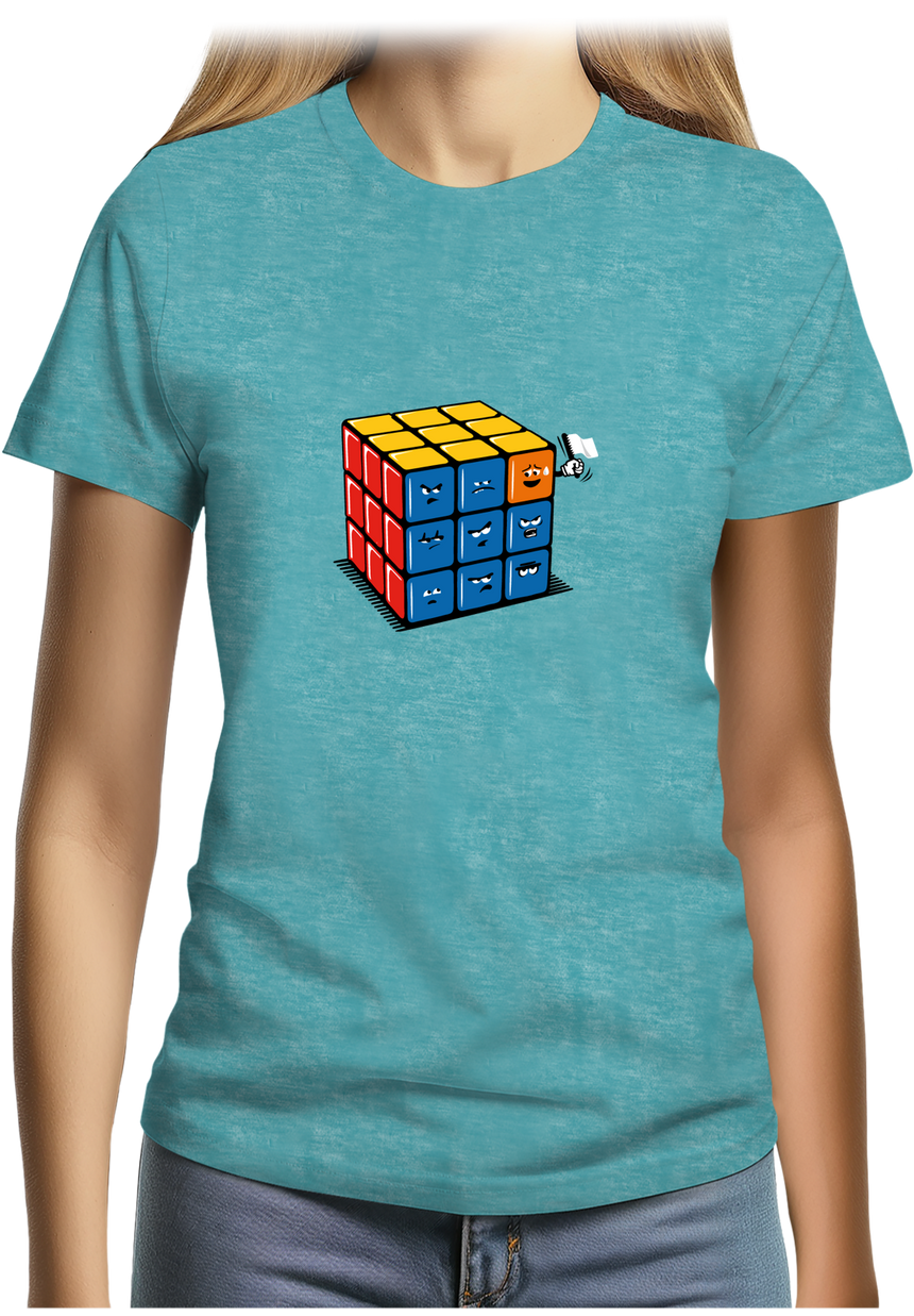 T-Shirt Femme Ruby cube avec drapeau