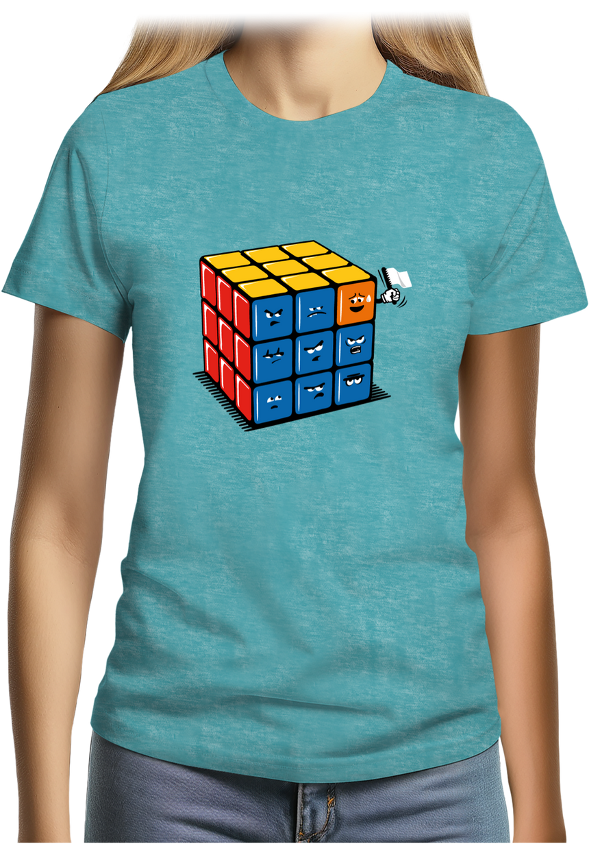 T-Shirt Femme Ruby cube avec drapeau