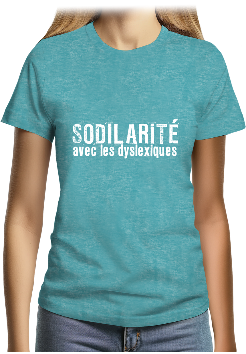T-Shirt Femme Sodilarité avec les dyslexiques
