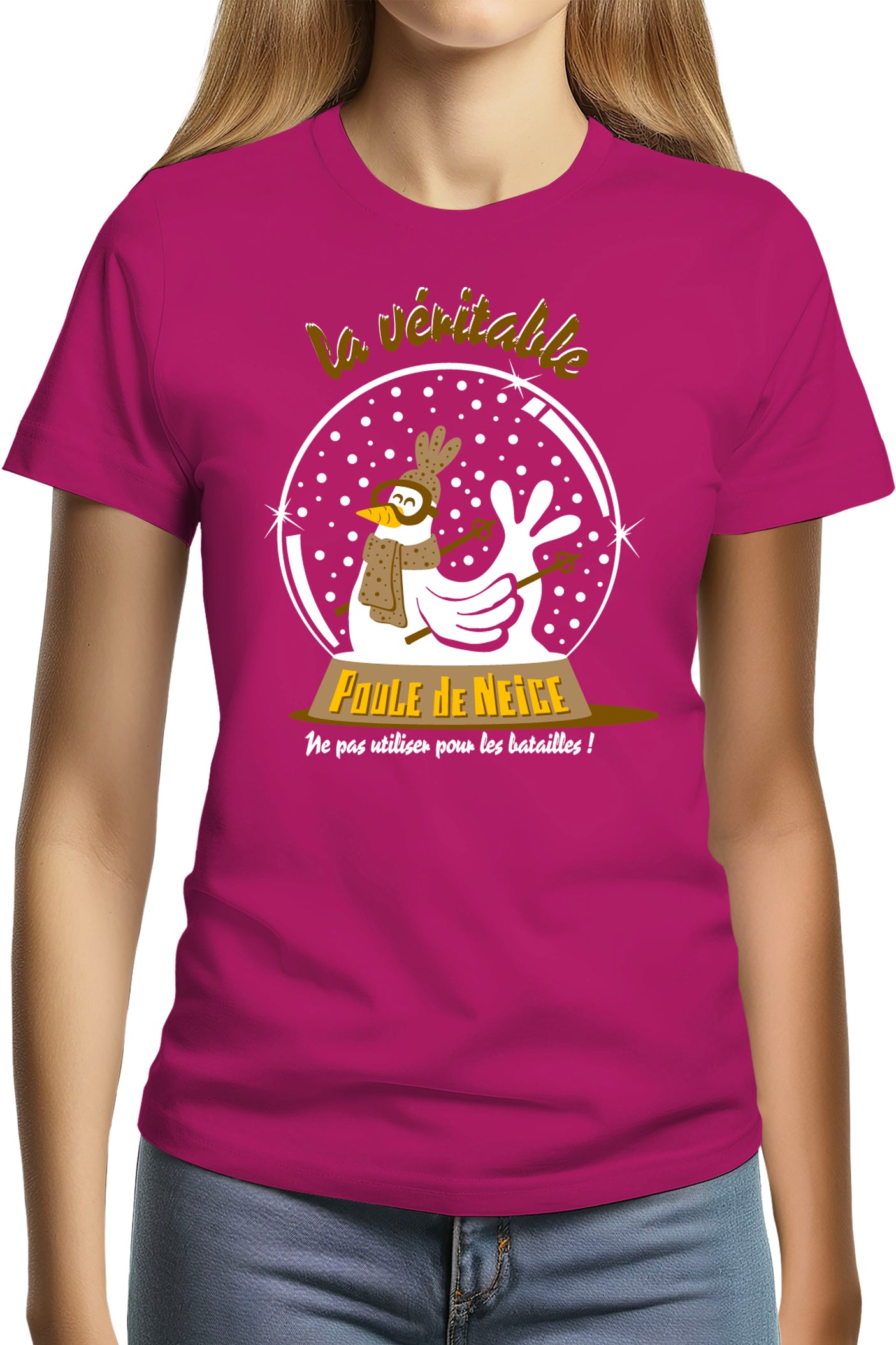 T-Shirt Femme Poule de neige