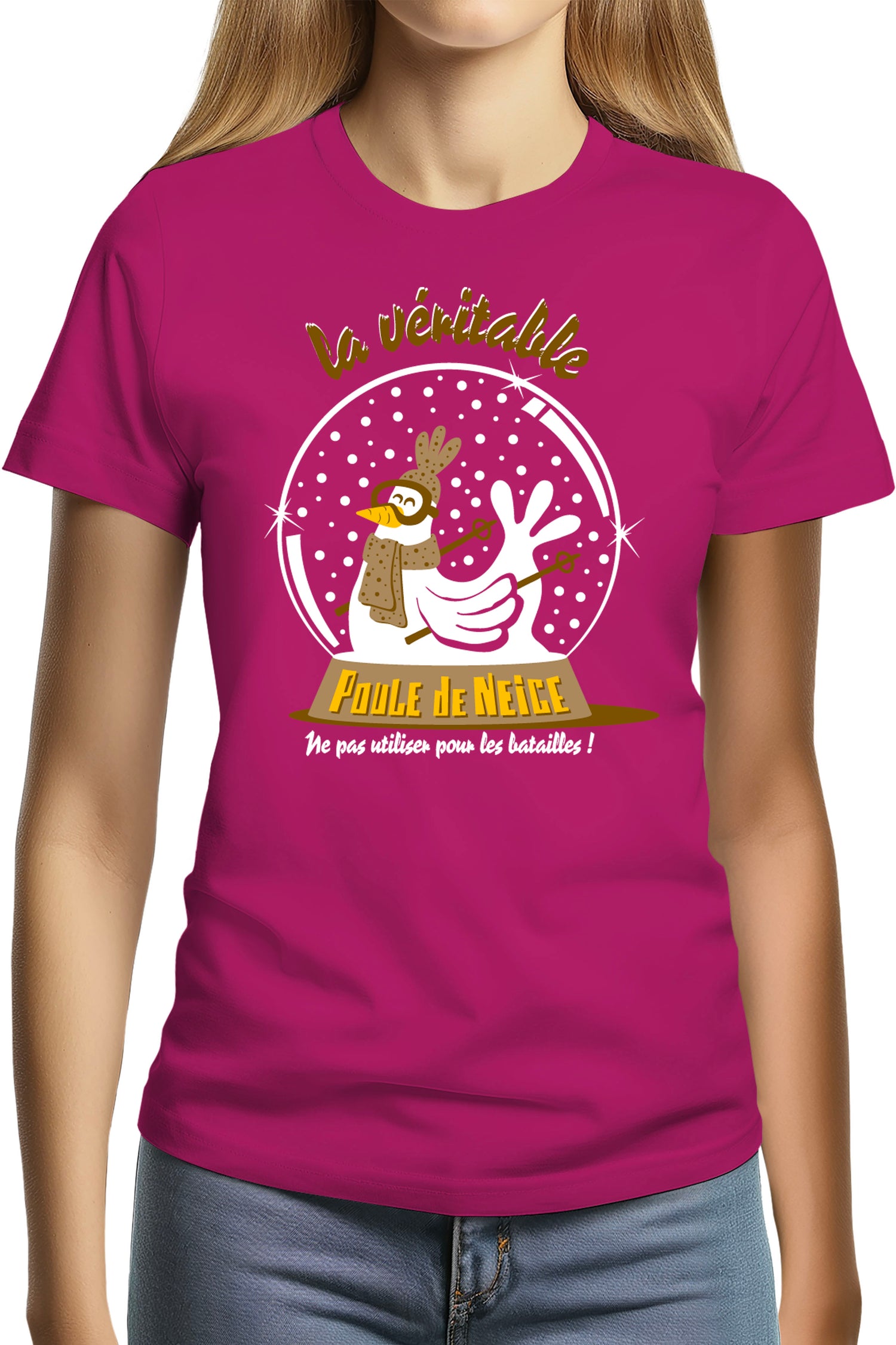 T-Shirt Femme Poule de neige