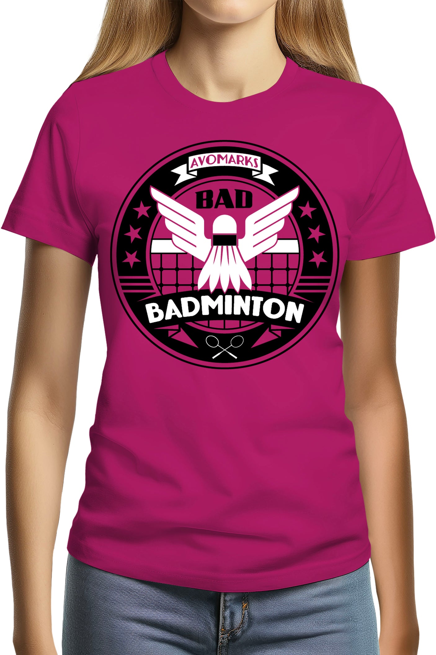 T-Shirt Femme Bad badminton university