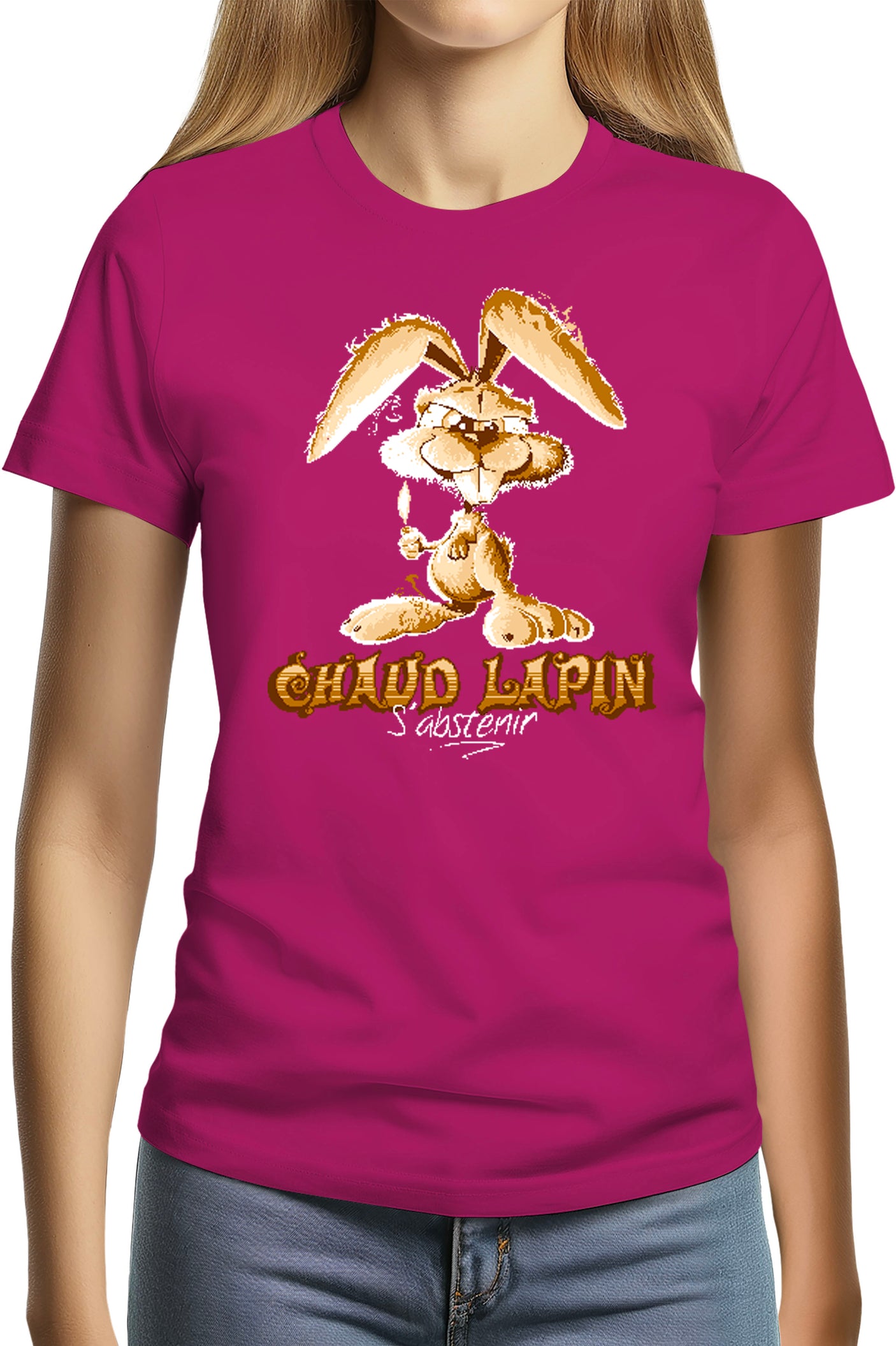 T-Shirt Femme Chaud lapin s'abstenir