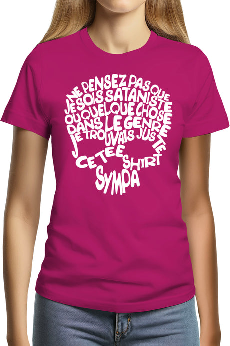 T-Shirt Femme Subliminable tête de mort