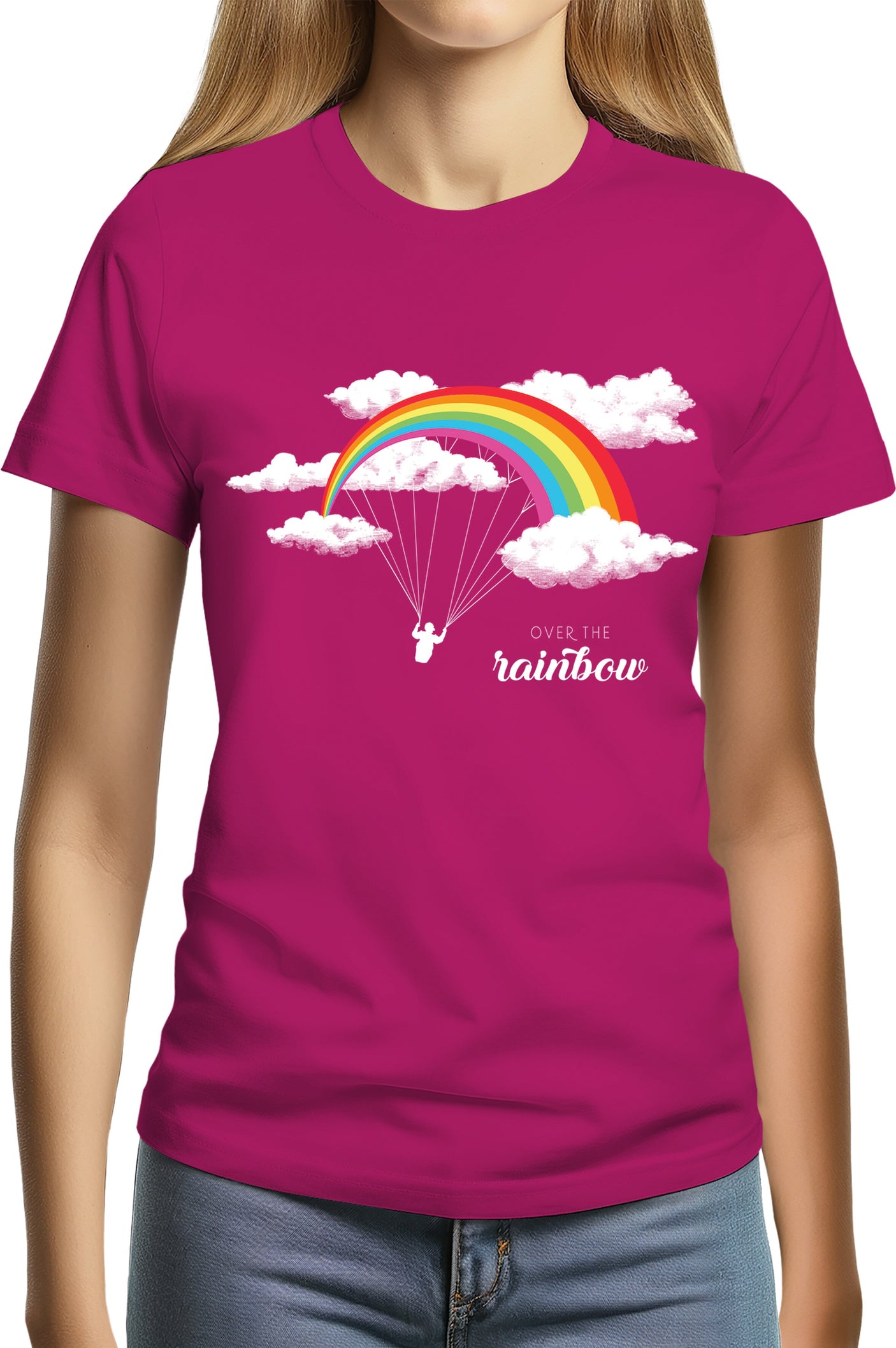T-Shirt Femme Parapente arc en ciel