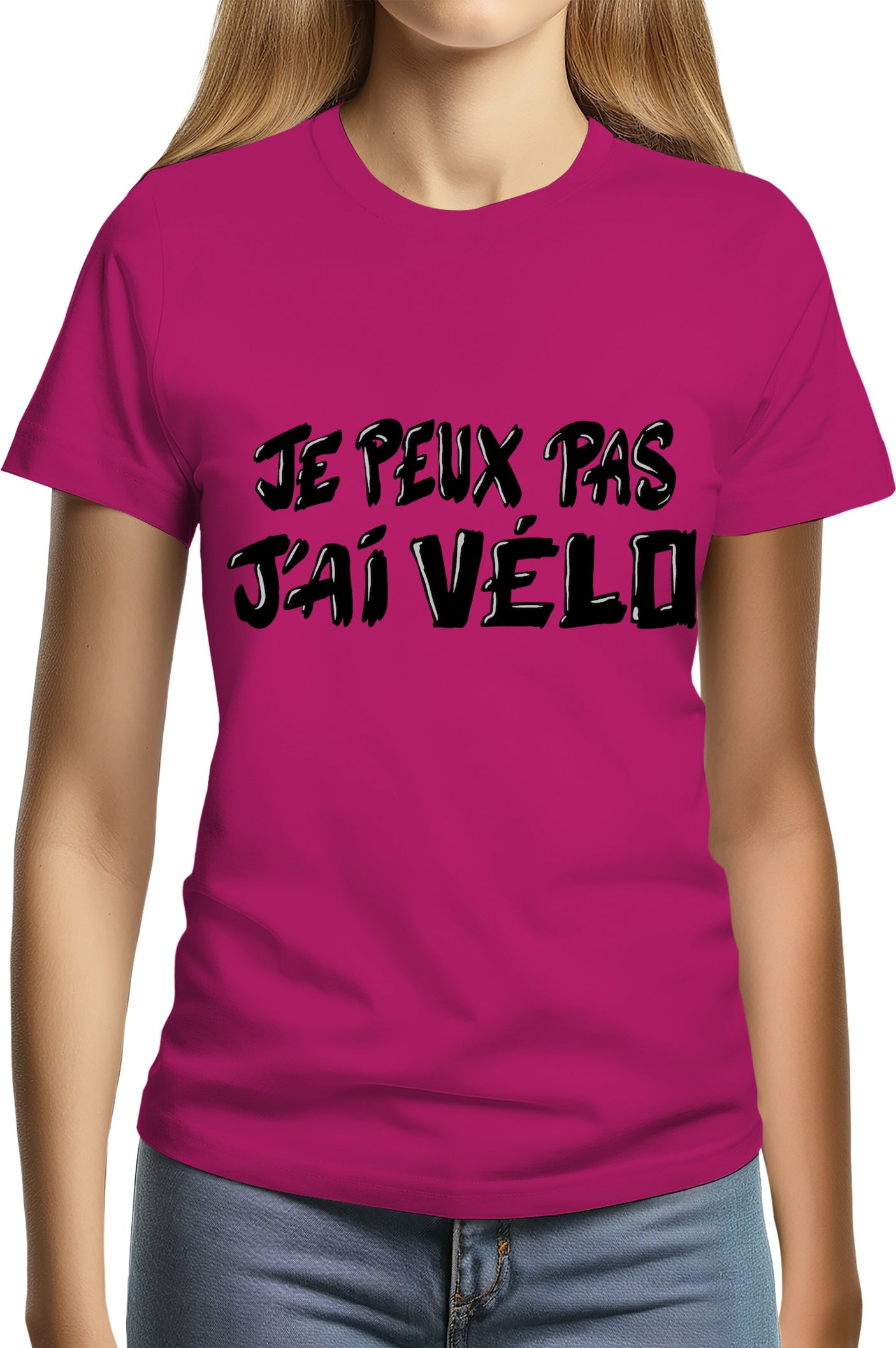 T-Shirt Femme Je peux pas, j'ai vélo