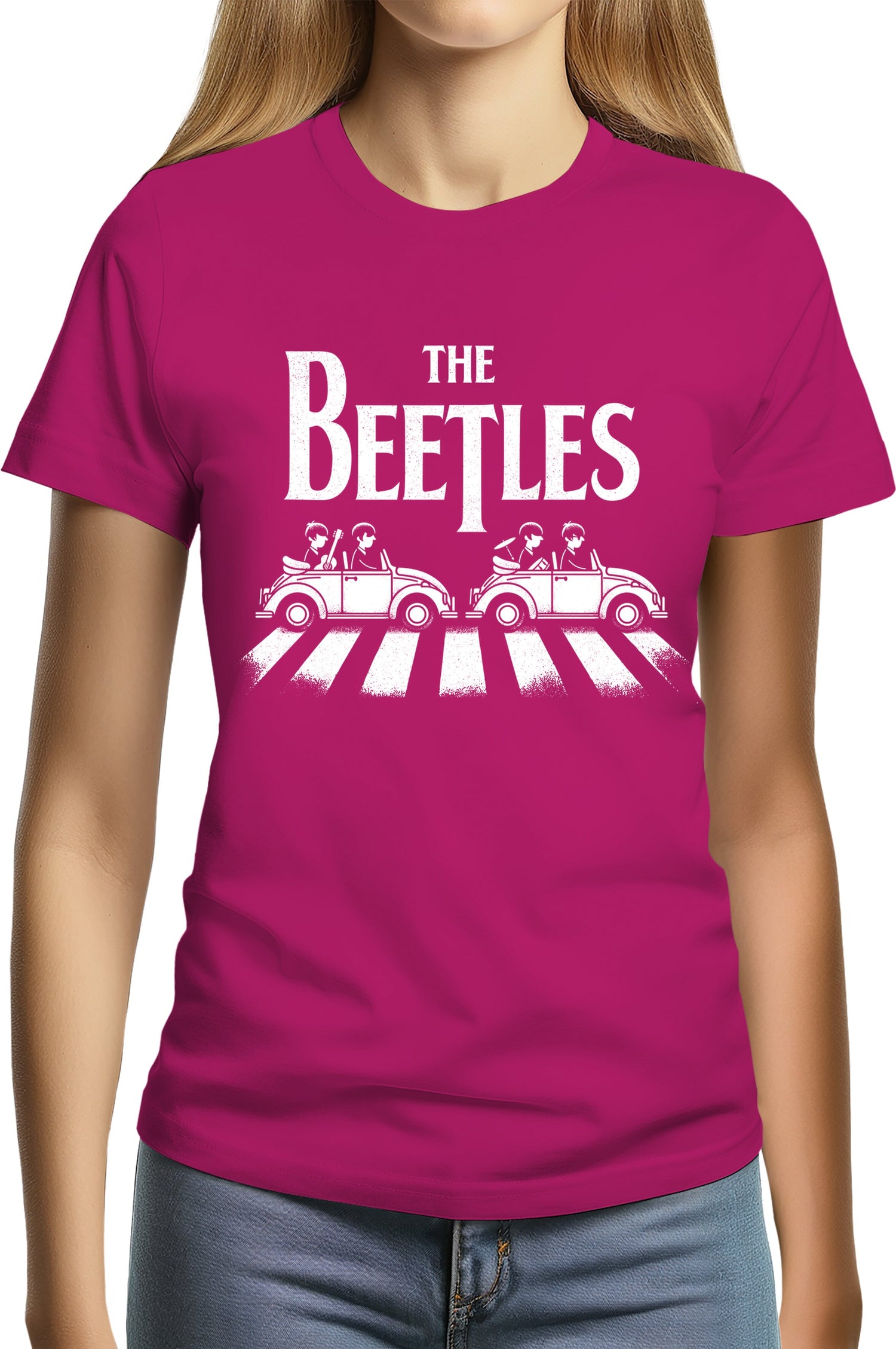 T-Shirt Femme The beetles, coccinelle qui traverse