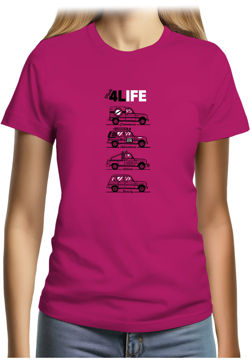 T-Shirt Femme Voiture 4L Life