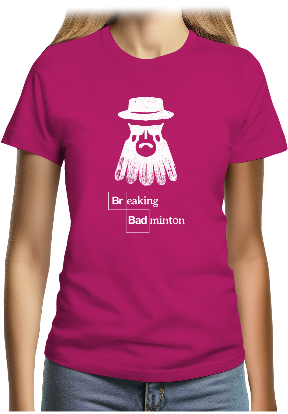 T-Shirt Femme Breaking Badminton