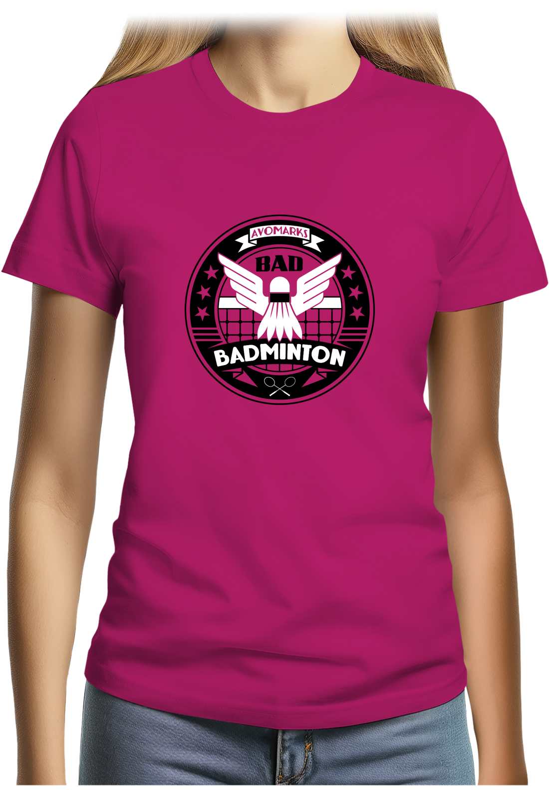 T-Shirt Femme Bad badminton university