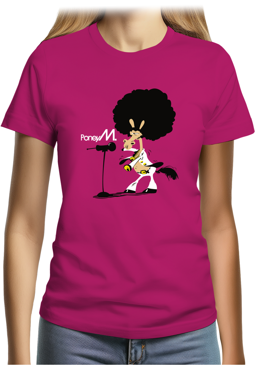 T-Shirt Femme Chanteur Poney M