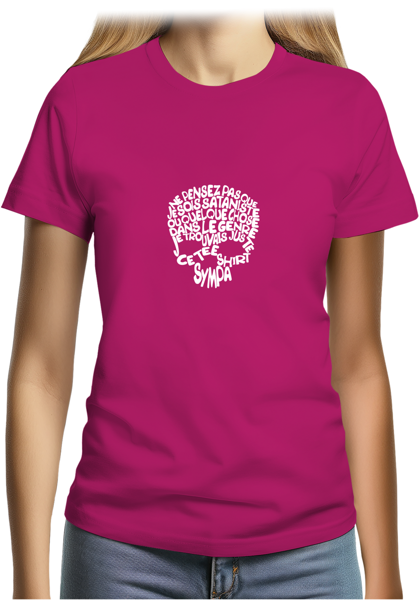 T-Shirt Femme Subliminable tête de mort