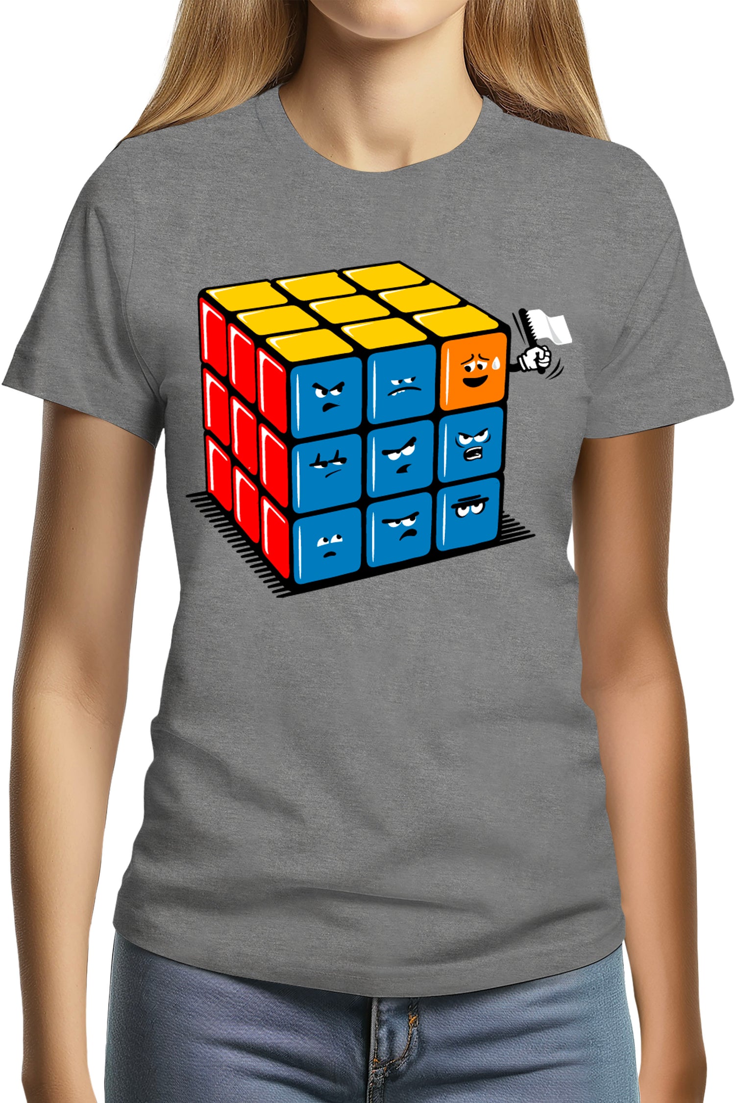 T-Shirt Femme Ruby cube avec drapeau