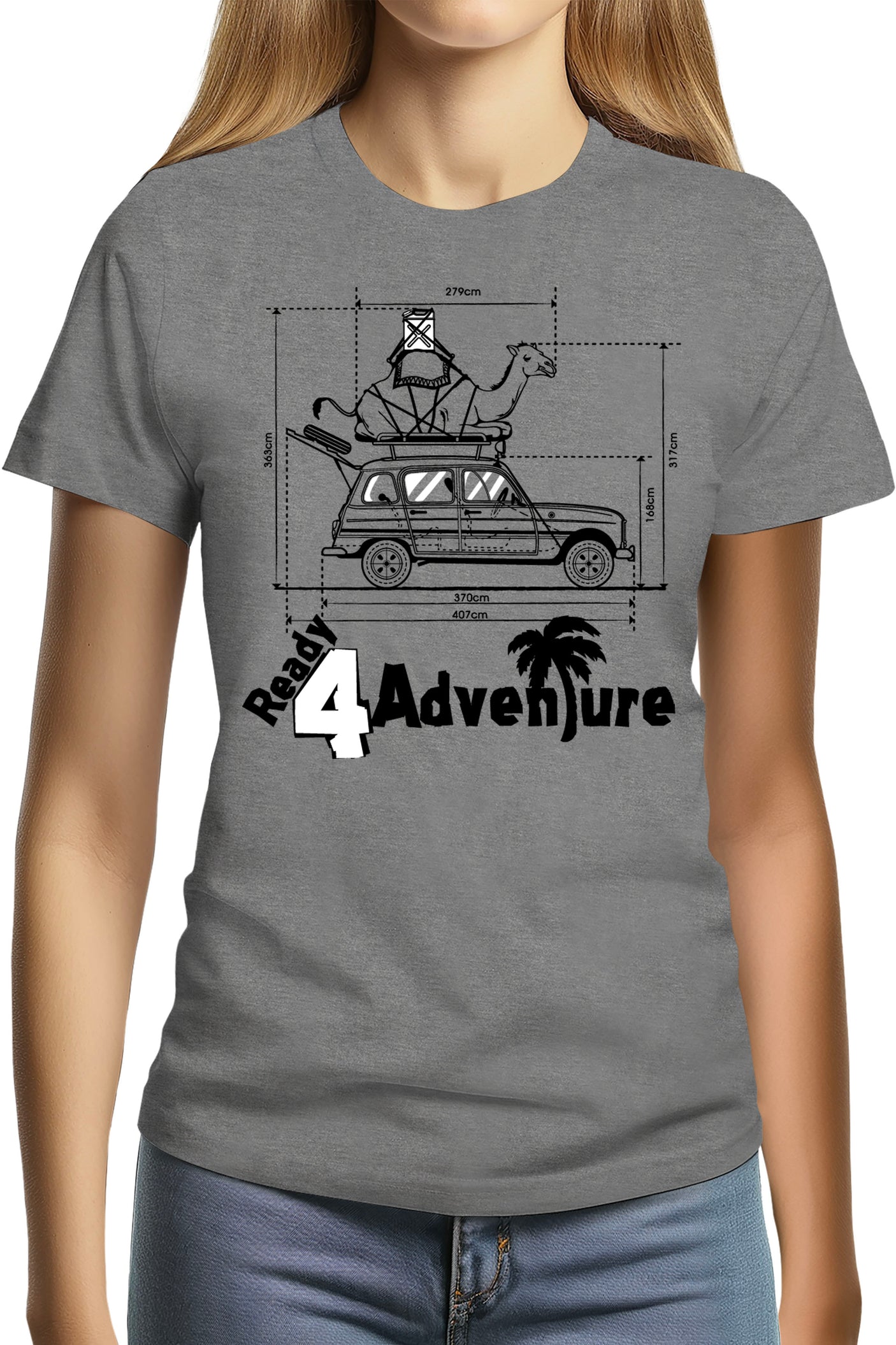 T-Shirt Femme Plan 4L Trophy avec chameau