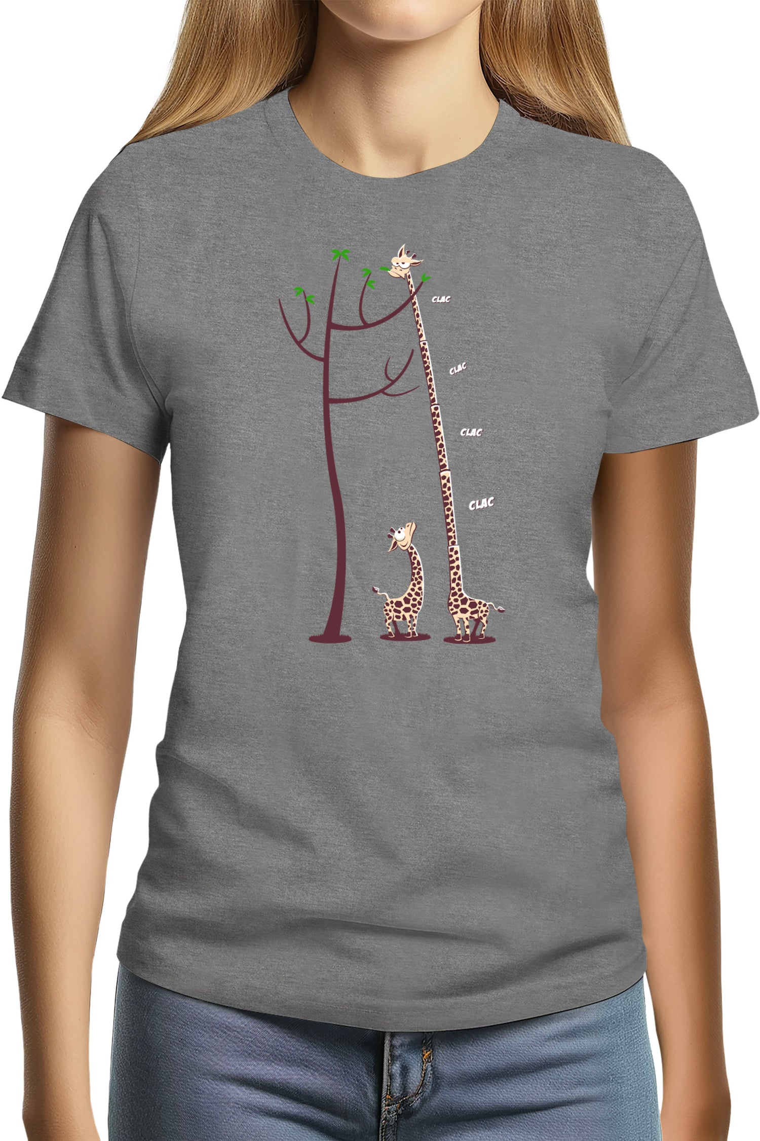T-Shirt Femme Girafe dépliable