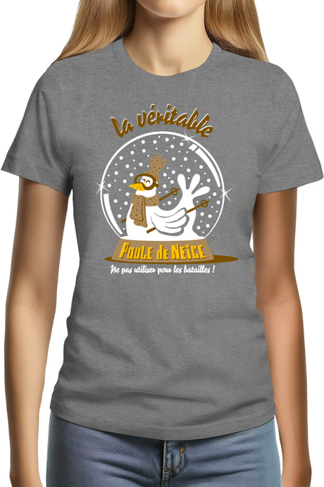 T-Shirt Femme Poule de neige