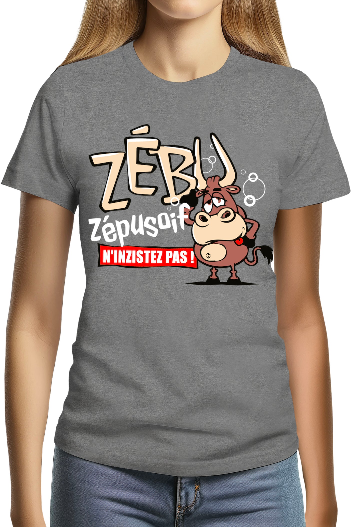 T-Shirt Femme Quand zébu zéplusoif